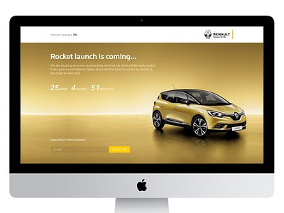 Renault countdown landing page automitive car countdown landing page renault responsive web