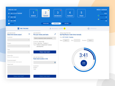 Time tracker application