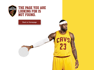 Cavs 404 page basketball cavs dailyui lebron nba ui