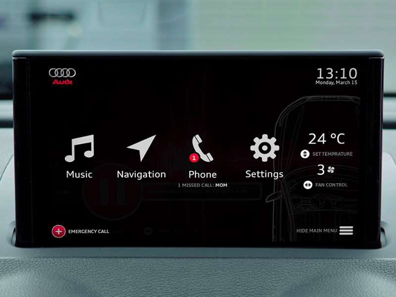 Audi infotainment system - Dashboard navigation application app dashboard infotainment car audi