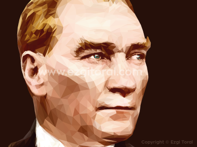Atatürk art atatürk design illustration lowpoly polygon triangle
