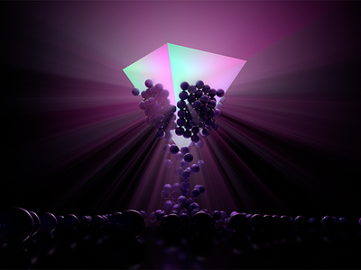 3D Render - Piramide 3d abstract balls c4d cinema4d glow larj light photoshop piramide reflectance render