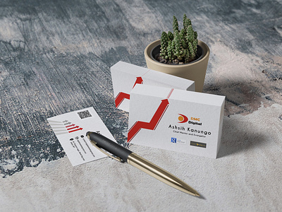 2 color simple, elegant business card