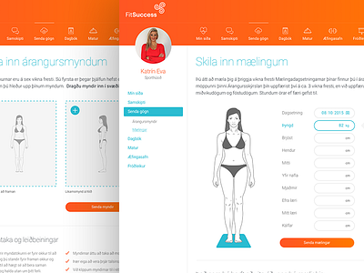 Measurements and photo upload fitness gradient login measurements orange photo upload portal weight women