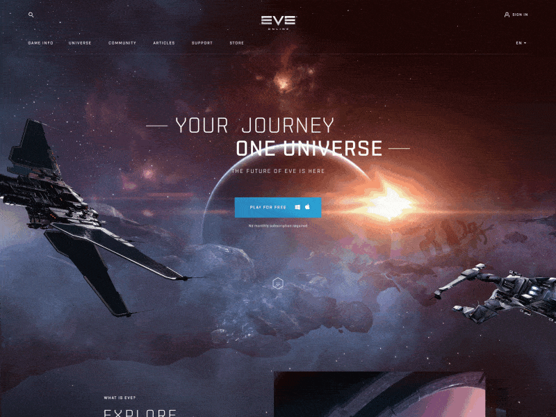 EVE Online - Frontpage