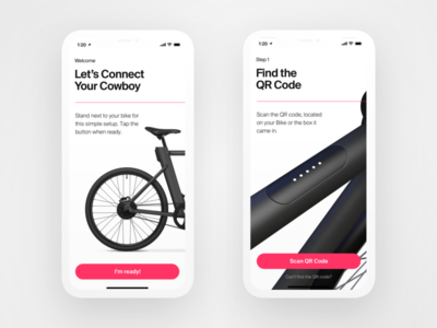 Cowboy App - Setup app bike code ios qr setup walkthrough