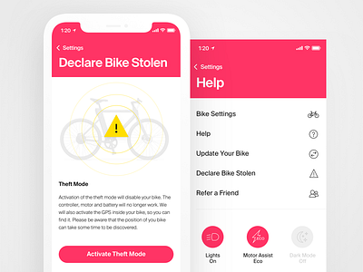 Cowboy App - Settings app bike ios settings stolen