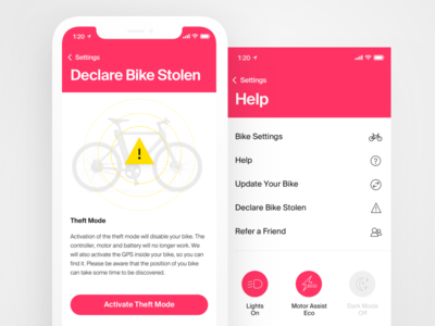 Cowboy App - Settings app bike ios settings stolen