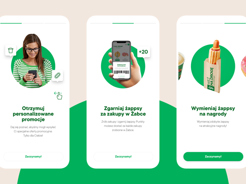 Żappka - Onboarding app food ios onboarding products retail