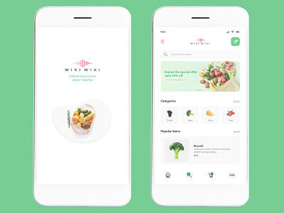 Grocery App Design app design clean design food and drink grocery grocery app design minimal