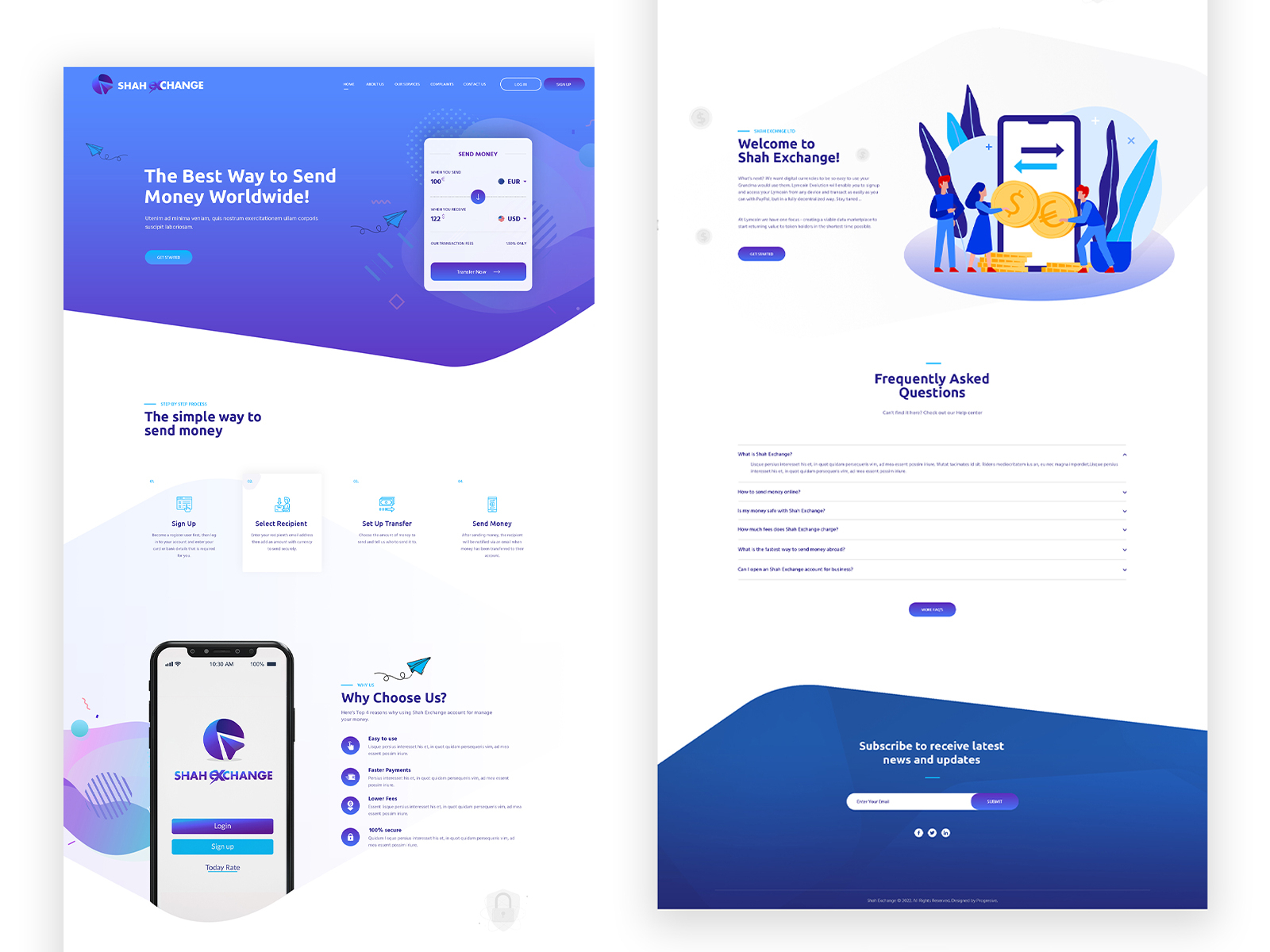 Money Exchange Website Design by Umair Shafaqat on Dribbble