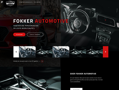 Auto Website Homepage design