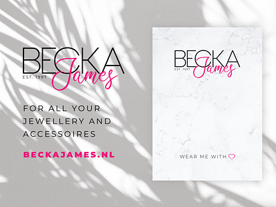 Branding Becka James Logo, Packaging and Webshop