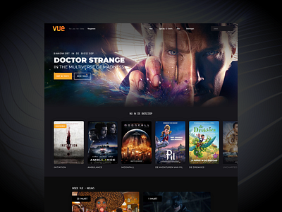 Dark Homepage Design Cinema