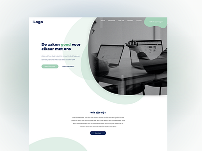 Homepage Design Modern and Light