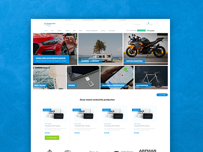 Modern homepage design white/blue