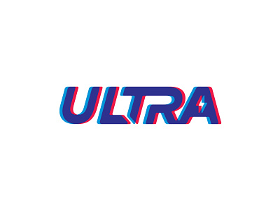 Ultra design logo typography
