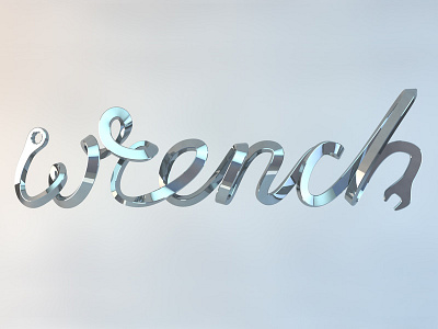 wrench typo 3d c4d lettering typography wrench