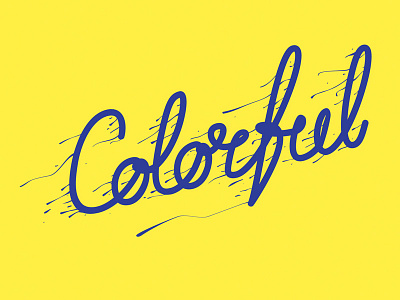 Colorful lettering