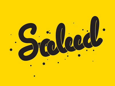 Salud lettering logo