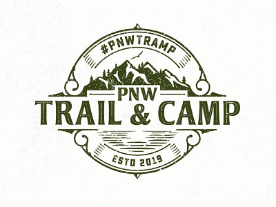 PNW Trail & Camp adobe illustrator camp camping classic clothing gear hiking illustration lake mountain outdoor retail retro travel vintage