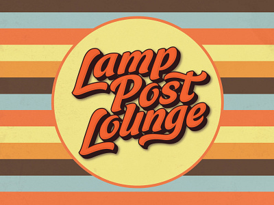 Lamp Post Lounge adobe illustrator bar classic food and drink live music logo design lounge nightclub retro typography vintage