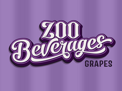 Zoo Beverages adobe illustrator beverage classic energy drink food and drink grapes lemonade logo design power retro sport typography zoo