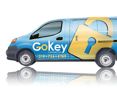 GoKey Locksmiths Vehicle Wrap branding locksmiths security small business van wrap vehicle wrap