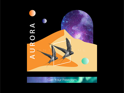 aurora cover single c animation design icon illustration logo music surrealism