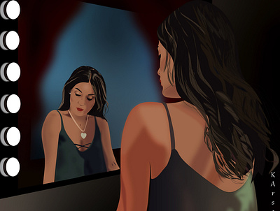 Ana girl illustration portrait