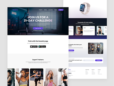 Homepage Design - Fitness App