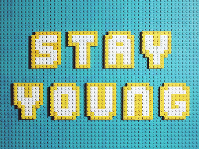 Stay Young handmade legos photography type typography
