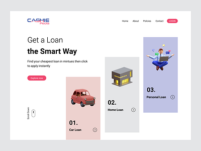 Loan Landing Page Design design ui