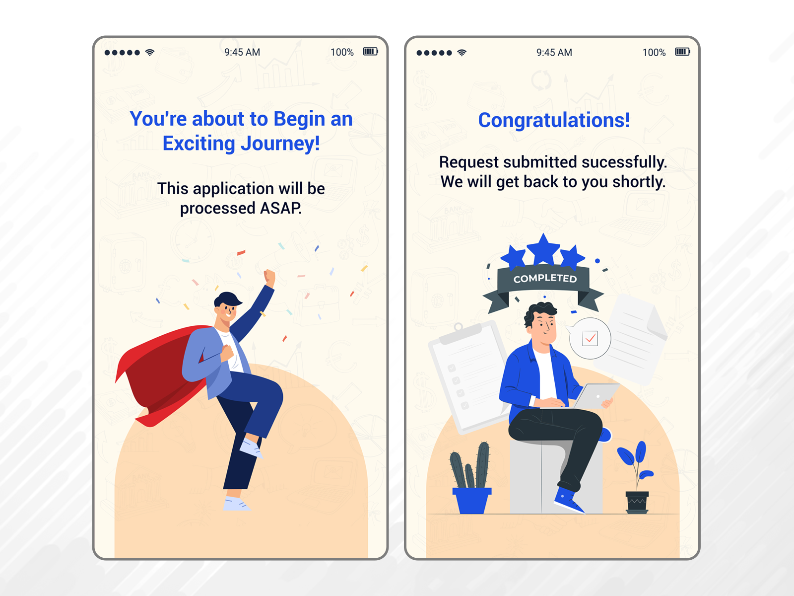 Congratulations Screens by karandunga on Dribbble