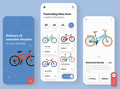 Bike shop mobile app animation bike delivery design figma gif illustration mobile app uxui webdesign
