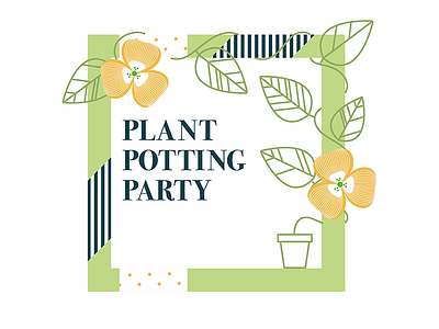 Plant Potting Party Flyer