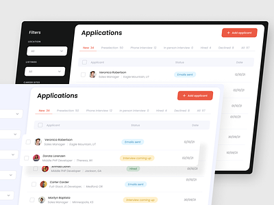 HRMS Concept — Applications application ui applications concept ui user experience user interface ux ux ui ux ui design