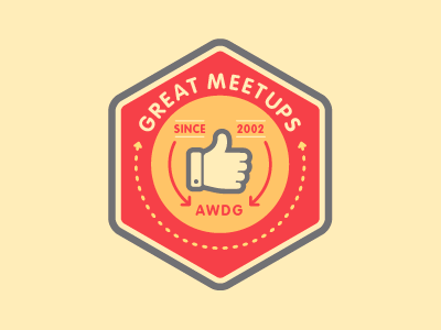 Great Meetups atlanta awdg badge design group illustration meetup thumb up web
