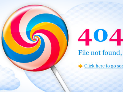 Lollypop 404 candy colorful design error fireworks graphic illustrator lolly page pop