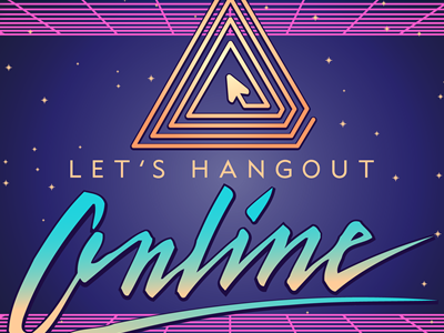 Let's Hangout Online america chat rooms hangout internet messaging nineties nostalgia online vector