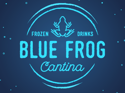 Blue Frog Final blue frog drink identity logo truck