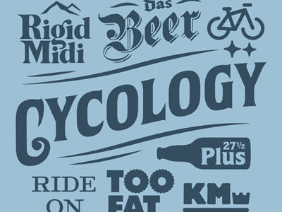 Cycology beer bicycles fat mountain bike outdoors plus ride tires typography