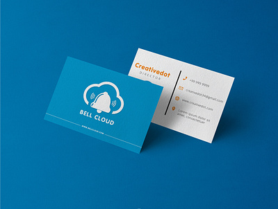 Bell Cloud Mockup branding flat graphic design icon illustrator logo logotype minimal mockup vector visit card visiting card design