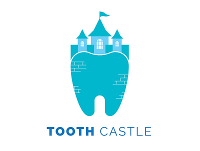 Tooth castle branding flat graphic design icon illustration illustrator logo logotype minimal vector