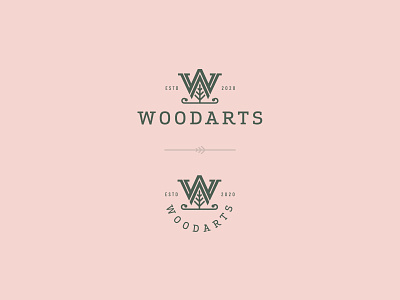 WoodArts Logo Design bold branding business graphicdesign logo typography vector vintage design