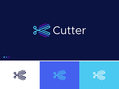 Cutter Logo Design branding creative icon identity letter logo scissor