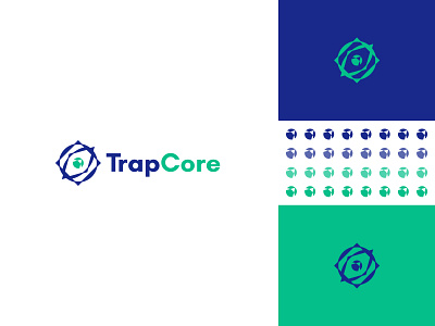 Trap Core Logo Design biotechnology brand brand identity branding branding design core creative design graphicdesign icon laboratory logo logo design minimal science scientific typography