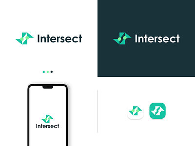 Intersect Logo Design app brand design brand identity branding branding design business corporate creative icon logo logo concept logo icon logodesign