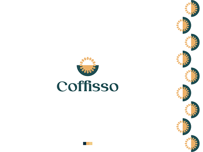 Coffisso - Logo Design bold brand identity coffee coffee bean coffee cup coffee shop creative design graphicdesign illustration illustrator logo logo design sole sun typography vector