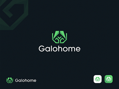 Galohome - Logo Design app bold brand identity branding creative flat logo graphicdesign green house home illustration logo logo design logodesign modern logo print productdesign real estate typography vector